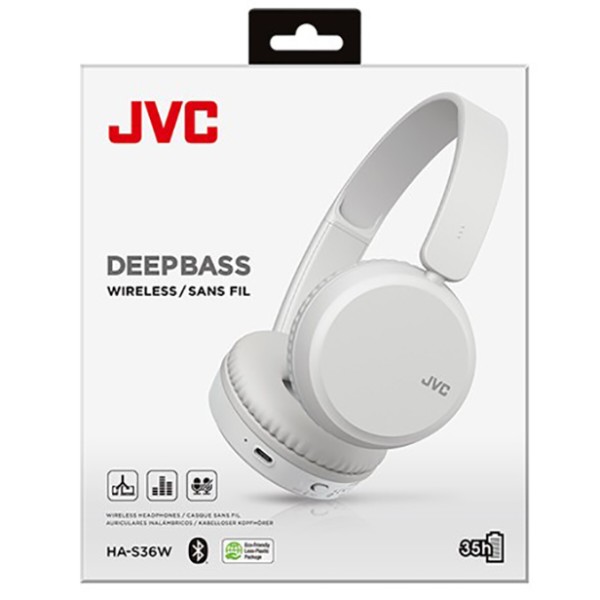 Фото - Навушники накладні бездротові JVC HAS36W-WU